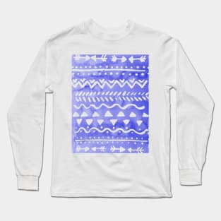 Loose bohemian pattern - ultramarine blue Long Sleeve T-Shirt